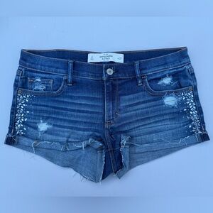 Gorgeous Abercrombie & Fitch Bedazzled Shortie Jean Shorts - Size 4